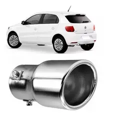 Ponteira de Escapamento Esportiva Tuning Automotiva Carro Universal Cromado
