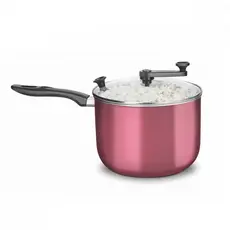 Pipoqueira Antiaderente Supra MTA 4,8L Com Tampa de Vidro Cereja