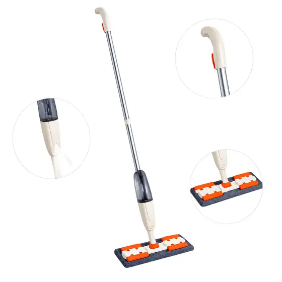 Mop Spray Com Reservatório Esfregão Microfibra Base 360 Piso Rodo Mágico Tira Pó