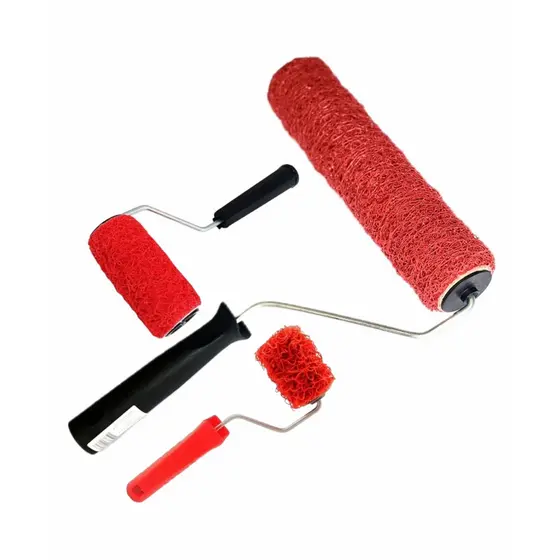 Kit Rolo de Textura 23cm/9cm/5cm Cabelo de Anjo c/Cabo (Massa Rolada)