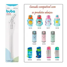 Canudo Refil Repositor em Silicone Para Garrafas Térmicas Canudinho Para Copo Térmico Buba