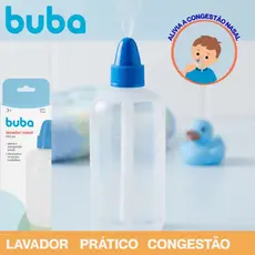 Lavador Higienizador Nasal 250ml Buba Bebê Infantil Adulto Limpador Sinusite Rinite Alivio Nariz