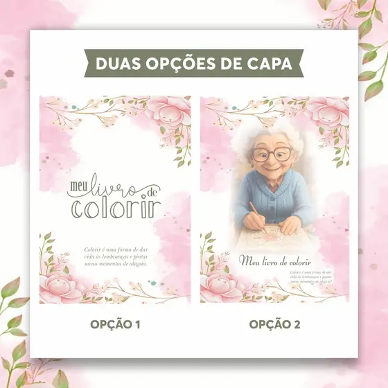 LIVRO DE COLORIR PARA ADULTO E IDOSO PRESENTE PARA AVÓ LIVRO PARA ANSIEDADE E CONCENTRAÇÃO