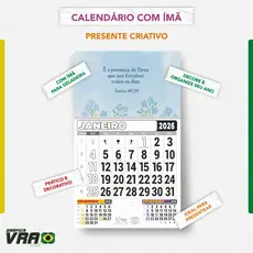 Calendário de Geladeira - Imã Geladeira com Lindas Imagens e Modelos para Escolher