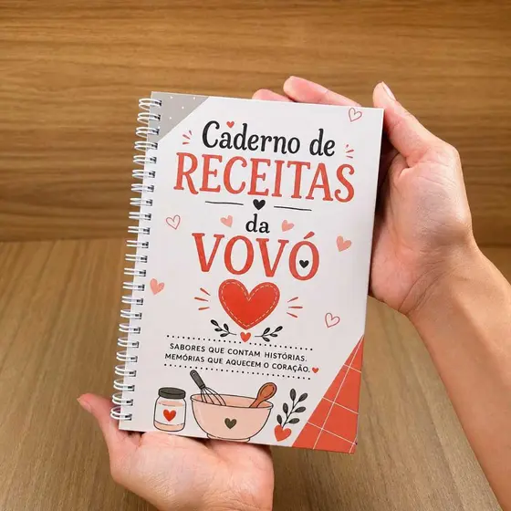 CARDERNO DE RECEITAS DA VOVÓ PRESENTE DIA DOS AVÓS
