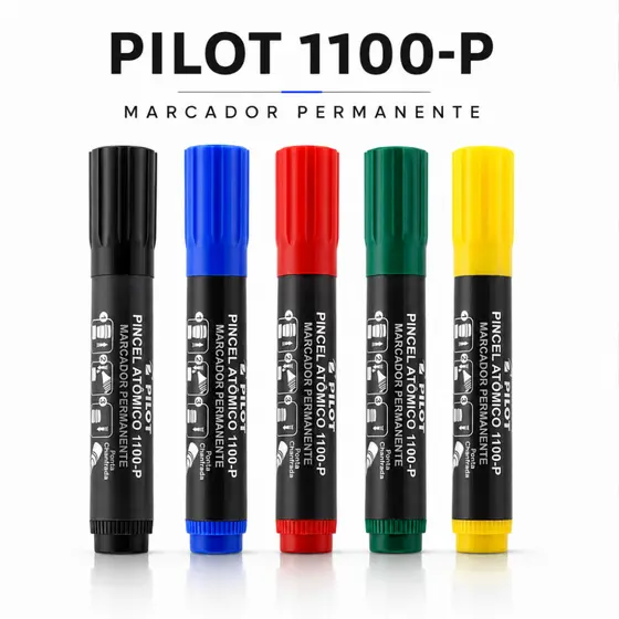 Caneta Marcador Permanente Pincel Atômico 1100-P Original Pilot Cores Especiais