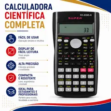 Calculadora Científica 240 Funções 82MS 2 Linhas Display LCD Financeira Escolar Faculdade Profissional