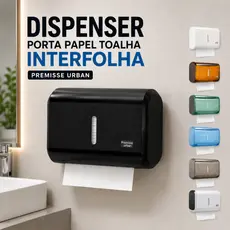 Dispenser Porta Papel Toalha Premisse Urban Suporte Compacto para Banheiro