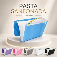 Pasta Sanfonada 12 Divisórias Tamanho A4  330x235mm