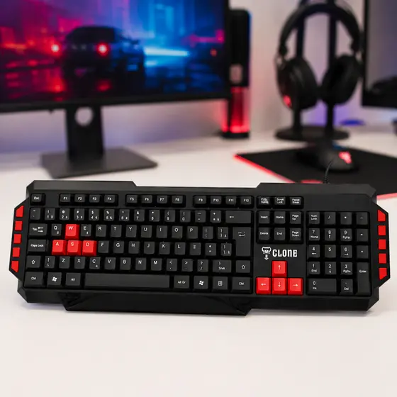 Teclado Gamer USB Styger Membrana ABNT2 Preto Com Fio USB Plug And Play Para PC Notebook