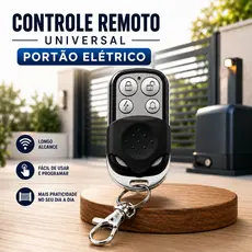 Kit 2 ou 1 Controles Remotos Universais Portão Elétrico  Facil de Usar
