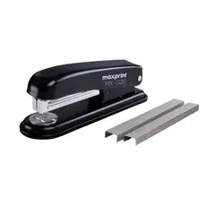 Grampeador metal + 5.000 grampos 26/6 Galvanizados Escritório Escolar
