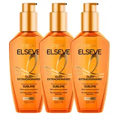 Kit Óleo Capilar Elseve Extraordinário  100ml - 3 Unidades