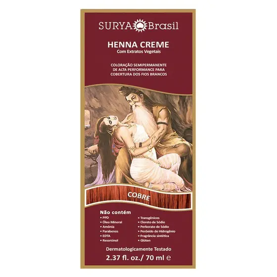 Tintura Creme Henna Surya Cobre Surya