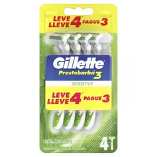 Aparelho De Barbear Gillette Prestobarba 3 Sensecare Leve 4 Pague 3