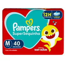 Fralda Descartável Pampers Supersequinha Mega M 40 Unidades