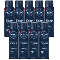 Kit Desodorante Aerosol Nivea Men Deep Original 150ml - 9 Unidades