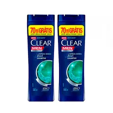 Kit Shampoo Clear Anti-Caspa Limpeza Diária 2 Em 1 Leve 400ml Pague 330ml - 2 Unidades