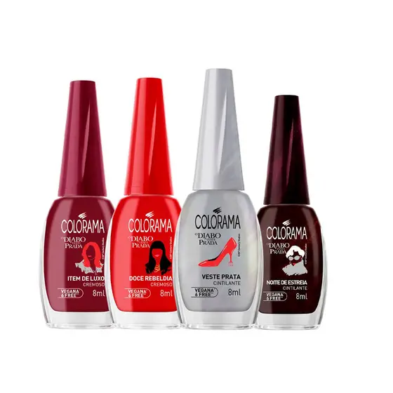 Kit Esmalte Colorama Coleção O Diabo Veste Prada - 4 Cores
