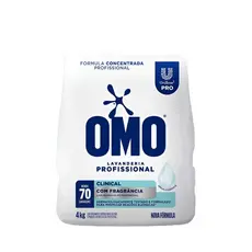 Lava Roupas em Pó 4kg Omo Clinical Com Fragrância