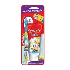 Kit Smiles Escova Dente Creme Dental Infantil 100g