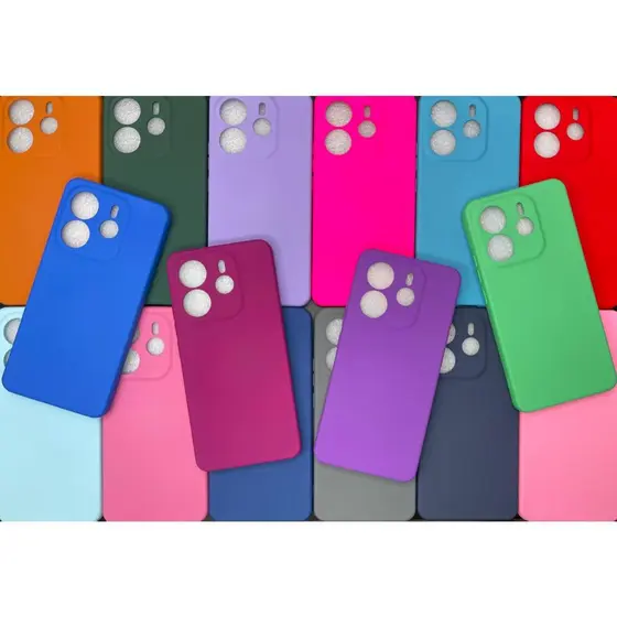 Capa Capinha Para Redmi Note 14 4G Silicone Aveludado Película Case