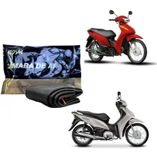 Kit 2 Câmara Ar Pneu Moto Biz Pop Aro 14 Honda Yamaha Dafra