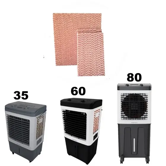 Kit 3 pçs, Placa Evaporativa / Climatizador Ventisol 35, 60, 80 Litros