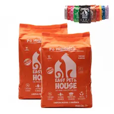 Kit c/ 2 Eliminador de Odores e Limpeza à Seco Pó Higiênico Easy Pet  Cães e Gatos