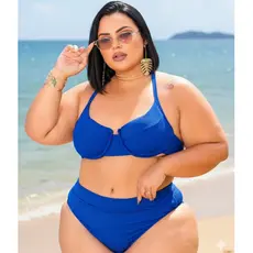 BIQUINI PLUS SIZE HOT PANTS G1 G2 G3 - BIQUINE MEIA TAÇA COM BOJO E ARO DE SUSTENTAÇAO COM CALCINHA CINTURA ALTA 2026