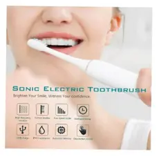 Escova Dental Elétrica Recarregável USB 6 Modos e 4 Refil