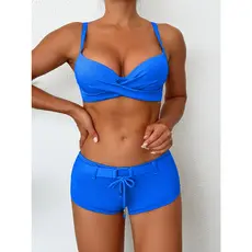 CN VEST Conjunto de Biquíni com Cinto e Laço Frontal – Estilo e Charme para o Verão XX265
