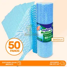 Pano Multiuso Limpeza Rolo com 50 Unidades 28x50cm Nobre Rolo 25m