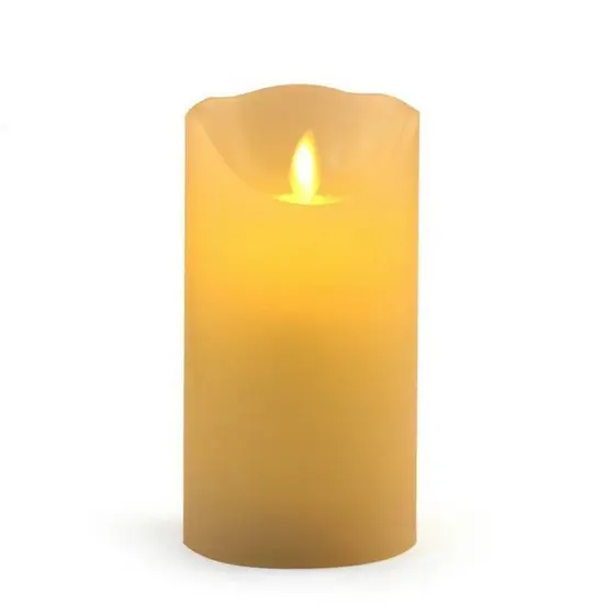 Vela Led Branca Lisa Eletrônica Decorativa