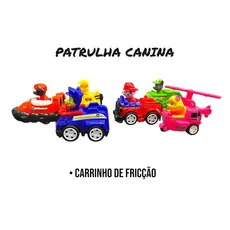 Kit 6 Patrulha Canina Carrinhos Brinquedos Corrida Infantil Criança Presente