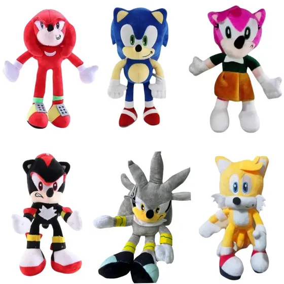 Sonic Plush Boneco De Brinquedos De Algodão Pelúcia Macia Para Crianças Meninos Meninas Presente