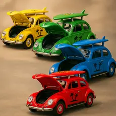 Carrinho Fusca Miniatura Brinquedo Surf Prancha Colorido