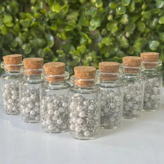 Kit 12 Terço Vidrinho Pérolas Delicado Lembrancinha Casamento Crisma 1° Comunhão Batizado