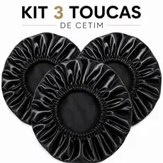 KIT 3 Touca de Cetim AntiFrizz para todos os tipos de Cabelos -Proteção noturna para seu Cabelo Envio Imediato
