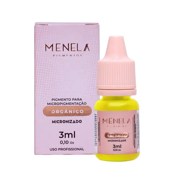 Pigmento Menela Mr. Yellow (Amarelo) 3ml - Orgânico Micropigmentação Sobrancelhas