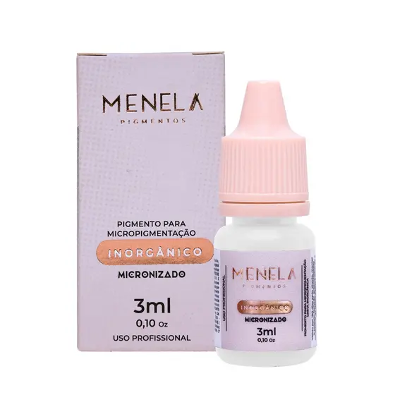 Pigmento Menela Mr. Snow (Branco) 3ml - Inorgânico Micropigmentação Sobrancelhas