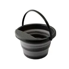 Balde 6,7 Litros Silicone Retrátil Dobrável Peneira Limpeza Casa
