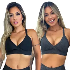 Kit 2 Tops Fitness de Academia Simples Treino dia a dia