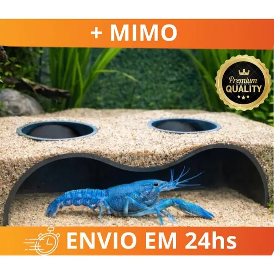 Caverna para Aquário  – Toca Gruta para Peixes Betta Camarões Doce e Marinho | Material Atóxico Resistente