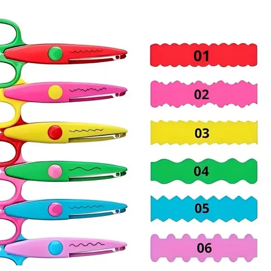 Tesouras De Corte Para Picotar Corte Decorado Escolar Artesanato Picote Ondas ZigZag