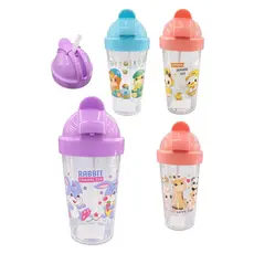 Copo Infantil Squeeze Bichinhos com Canudo 200ml