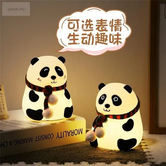 Lâmpada Panda de teto Panda de teto nacional criativo fonte de luz LED fonte de luz LED Colorful Atmosphere Night light usb Touch Feeding Bedroom Lâmpada de teto Panda fonte de luz LED nacional criativo tesouro 7gaxs