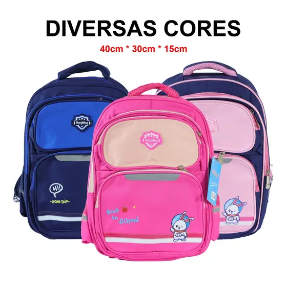Mochila Escolar Grande - 6 a 12 anos - Volta às Aulas - Infantil para Meninas e Meninos - Masculina e Feminina