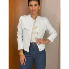 jaqueta Feminina Elegante chik Estilosa Em  lã Batida Jaquetinha De Inverno Casual
