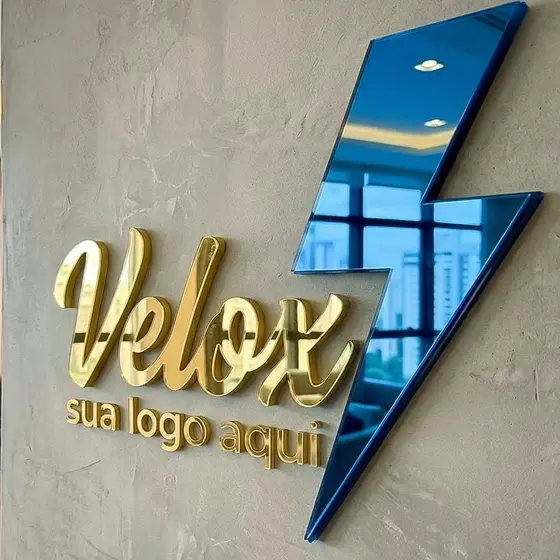 Letras em Acrílico Espelhado Efeito Luxo e Moderno Personalizado Sob Medida Logo Letras Número